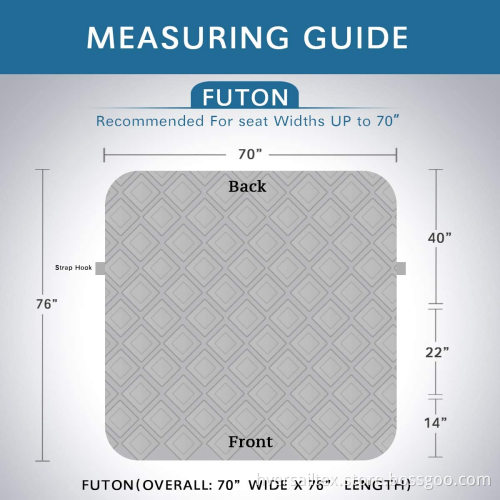 Quilted Futon Cover Sets Box Cushion Sofa Slipcover